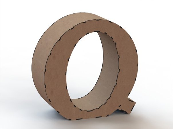 Alfabeto Caixa 30 E 60 Cm Letra Q