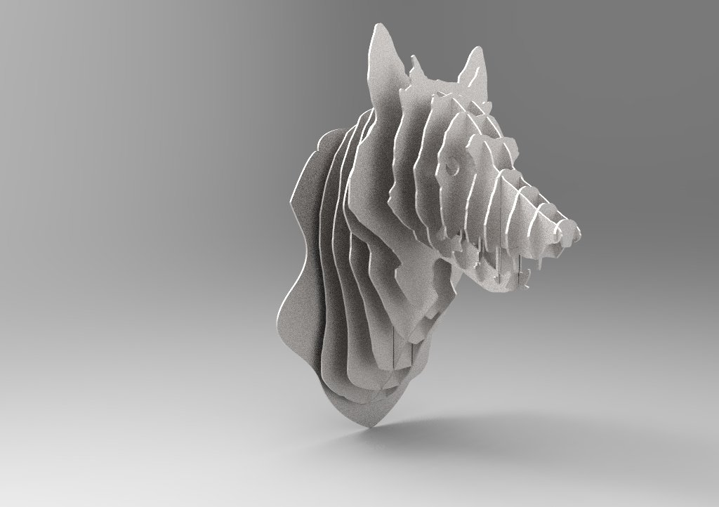 Animais Busto Lobo 4mm