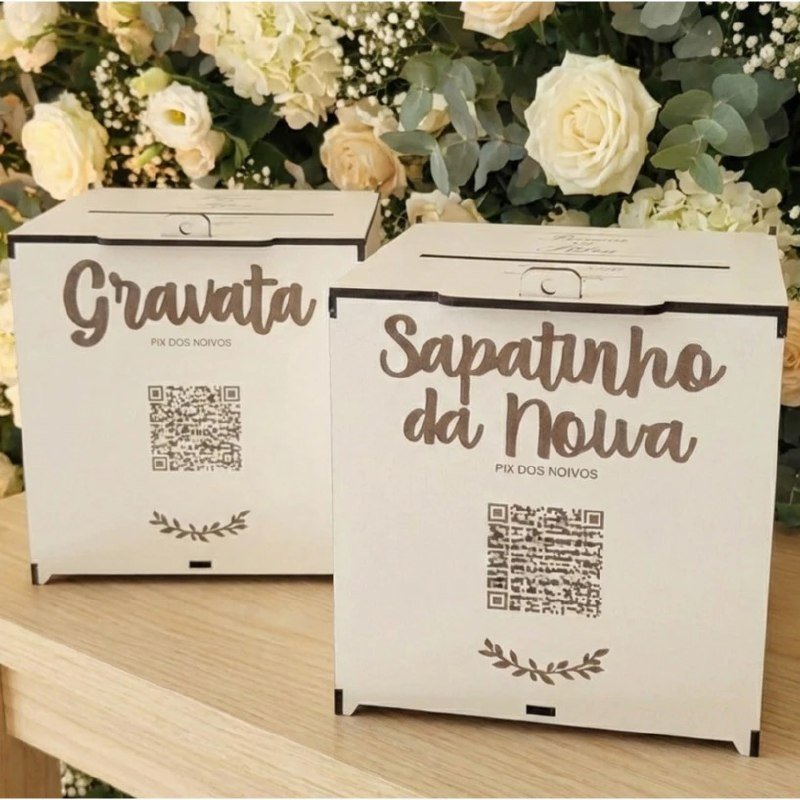 Caixa Pix Noivos Gravatas