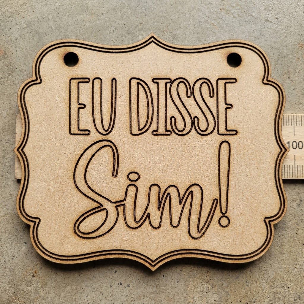 Placa Casamento Sim